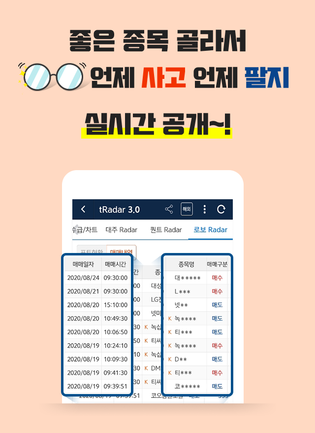 좋은 종목 골라서 언제 사고 언제 팔지 실시간 공개~!