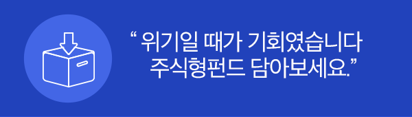 위기일 때가 기회였습니다 주식형펀드 담아보세요.